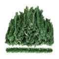 Retrowavy 200 Pcs Christmas Garland Ties 12" Artificial Green Pine