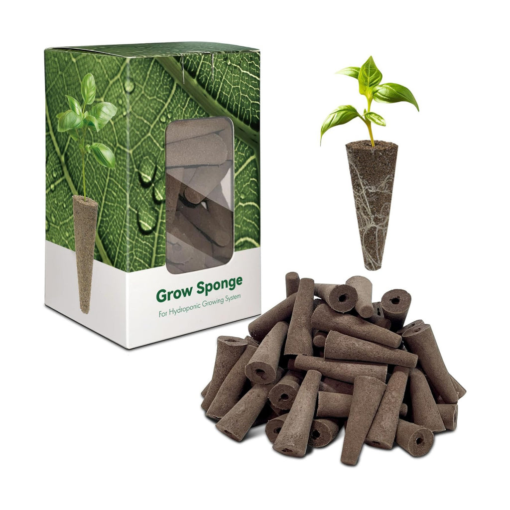 inbloom Grow Sponges, 50 Pcs Replacement Root Planting Pods, Special Design for Hydroponics System, Indoor Garden