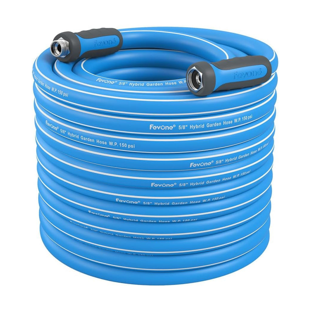 Heavy Duty Garden Hose 105 ft, Hybrid Polymer Water Hose | Flexible, Leak-Free, Lightweight, 5/8 ID, 600 PSI, 3/4 GHT