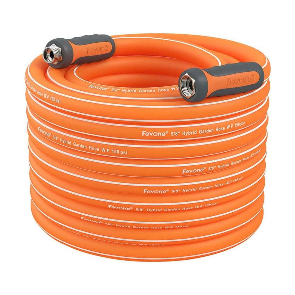 Heavy Duty Garden Hose 80 ft, Hybrid Polymer Water Hose | Flexible, Leak-Free, Lightweight, 5/8 ID, 600 PSI, 3/4 GHT