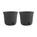 Suncast 2 Pack 14" x 12" Round Resin Decorative Weatherproof Outdoor Hideaway Standard Garden Hose Storage Pot with