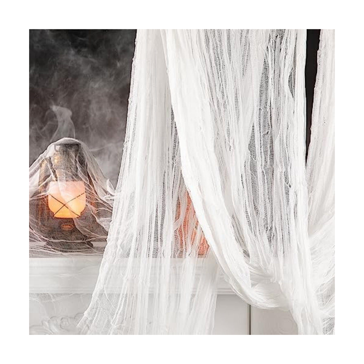 RunNico 197" x 85" Halloween Creepy Cloth - Halloween Spooky Fabric Cloth - Scary Gauze Blood Creepy Cloth for Haunted House Halloween Party Yard Wall Doorway Outdoors Decoration