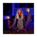 JOYIN Halloween Decorations Outdoor Animatronics Groundbreaker Zombie, Animated Halloween Outside Zombies Decor, Light-up Talking Groundbreaker with Shaking Body, Haunted House Lawn Graveyard Decor