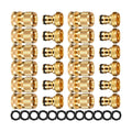Therwen 12 Sets Garden Hose Quick Connector Solid 3/4 Inch Water Hose Connectors No Leak Heavy Duty Garden Fitting