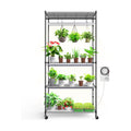 Barrina CX3 Plant Stand with Grow Light, 4-Tier, 108W, 35.4x13.8x70.9IN | 3FT 5000K Full Spectrum Plant Lamps, Indoor