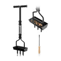 EEIEER Manual Lawn Aerator Tool with Soil Storage Basket - 2025 Upgraded Aerator Lawn Tool, 3 Tines Yard Aerators with
