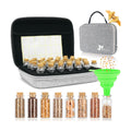 【40 Slots】 Seed Storage Organizer, Sturdy Seed Organizer Storage Box with Dual Zipper Bag and 42Pcs Label Stickers, Glass Seed Storage Container for Flower Vegetable Plants Garden Seeds Saving