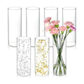 7pcs Glass Cylinder Vases for Centerpieces - 10 Inch Tall Glass Vases for Flowers, Hurricane Candle Holders Floating Candle Vase for Table Centerpiece Formal Dinners Home Decor