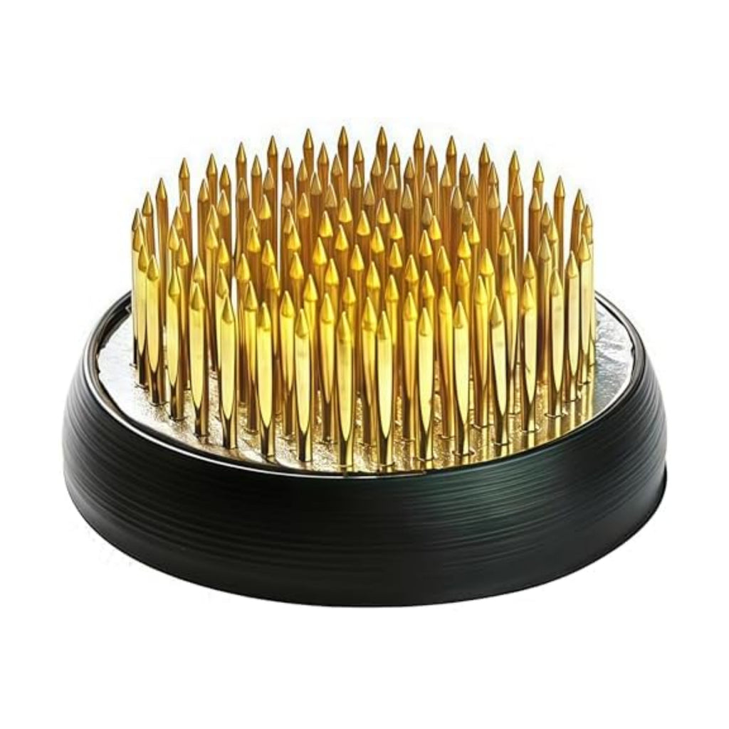 Brass Pin Floral Frog Ikebana Kenzan Flower Arranger Holder with Lead Base Rubber (1.97inch/50mm)