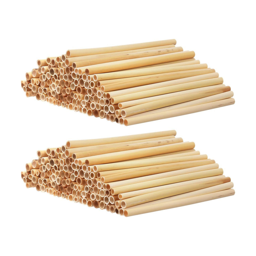 Mipcase Natural Reed Bee Tubes 200 Pack Bee House Tubes Refill Mason Tube Replacements for Pollination Breeding