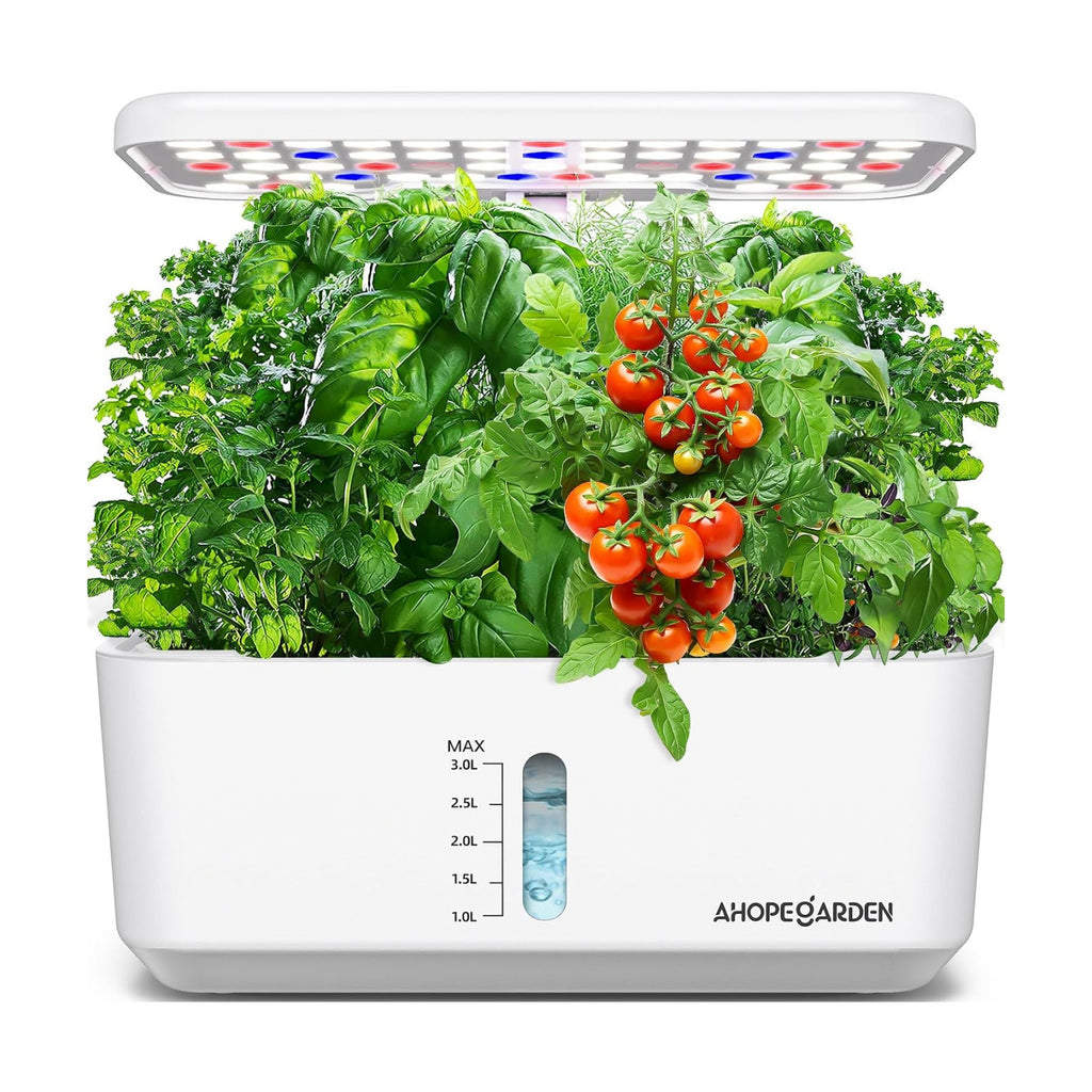 Indoor Garden Hydroponics Growing System: 10 Pods Kit with LED | Plant Germination Kit Herb Vegetable Growth Lamp