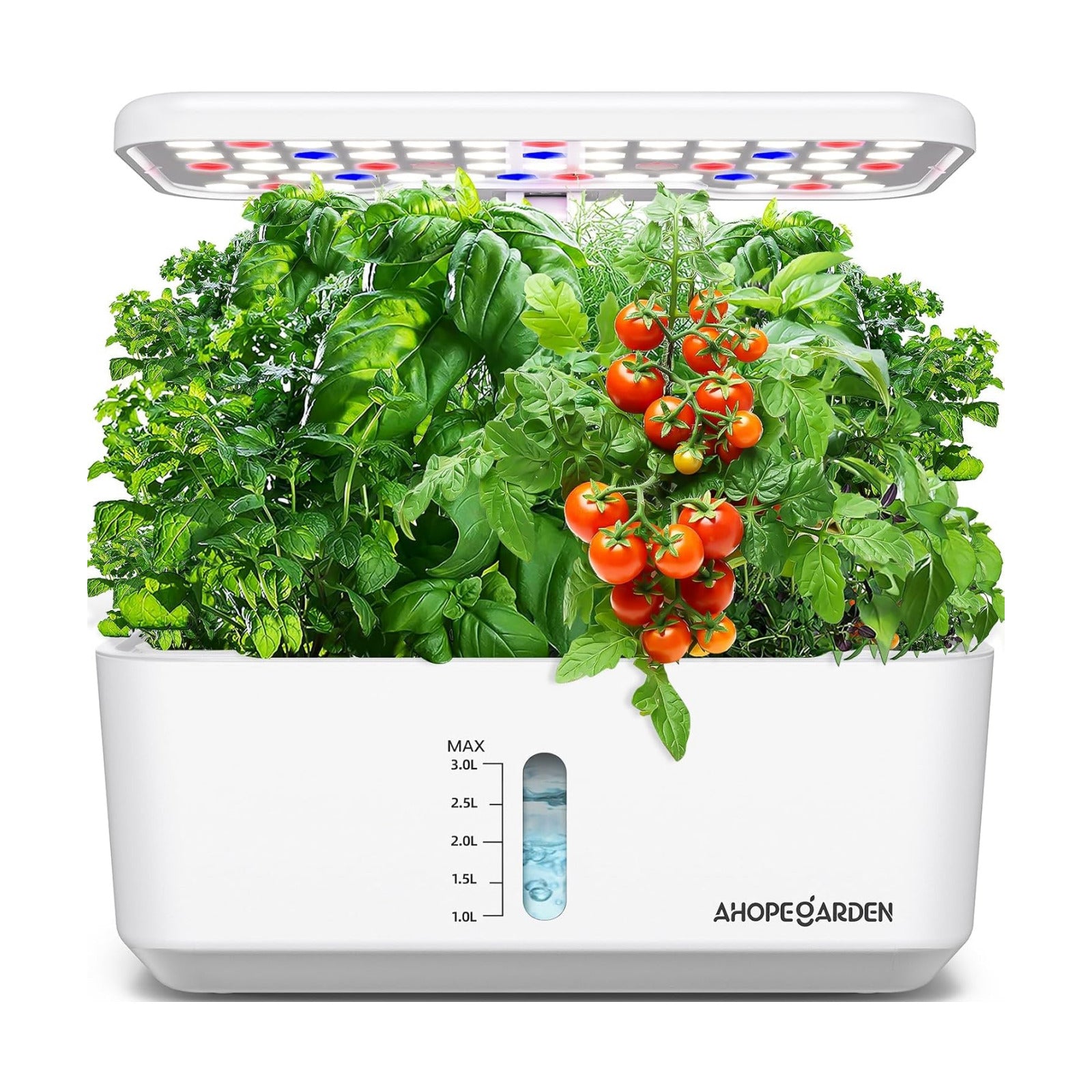 Indoor Garden Hydroponics Growing System: 10 Pods Kit with LED | Plant Germination Kit Herb Vegetable Growth Lamp