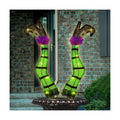 Juegoal Set of 2 Halloween Lighted Wicked Witch Legs with Stakes, 22" Light Up Tinsel Witch Prop, Halloween Yard Signs Timer & 8 Modes, Battery Operated for Outdoor Party Haunted House Garden Decor