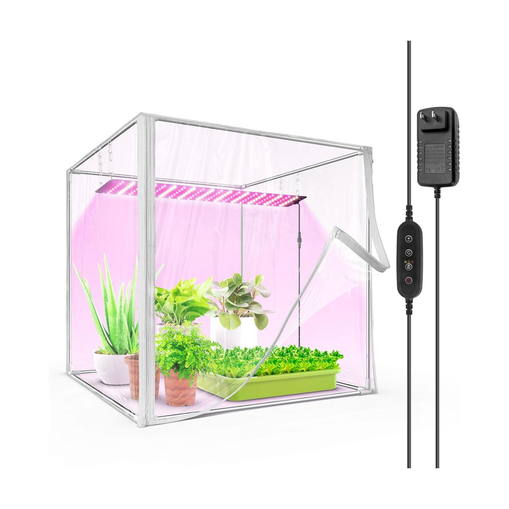 Barrina CX60 Indoor Greenhouse with Grow Light 40W Full Spectrum 23x23x23IN | Seed Starting Indoor Plant Light