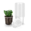 OUPSAUI 20 Pack 5 Inch Clear Nursery Pots for Plants, Clear Plastic Plant Pots with Drainage Holes, Flexible Nursery Pots Variety Pack, Seedling Planter Seed Starter Pots (5 Inch)