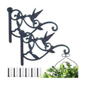 2PCS Plant Hangers Outdoor Heavy Duty Hanging Plant Bracket for Wall Indoor Garden Cast Iron Hummingbird Feeder Hooks