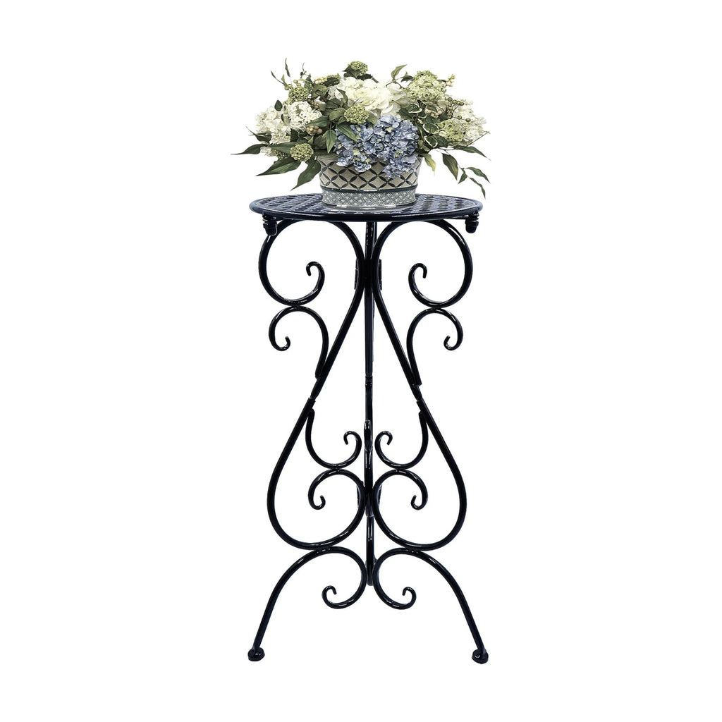NAKUPE Metal Plant Stand Indoor Outdoor, Single Flower Pot Stands 22.5 Inch Tall, Planter Pedestal Holder for Patio