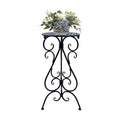 NAKUPE Metal Plant Stand Indoor Outdoor, Single Flower Pot Stands 22.5 Inch Tall, Planter Pedestal Holder for Patio