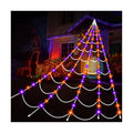 Halloween Decorations Outdoor Spider Web: 17.4Ft Light Up Spider Webs Decor