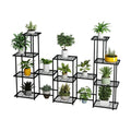 Twhep Tall Multi Tier Plant Stand, 13 Tiers Multifunctional Plant Stands for Indoor Plants, Decorative Black Steel