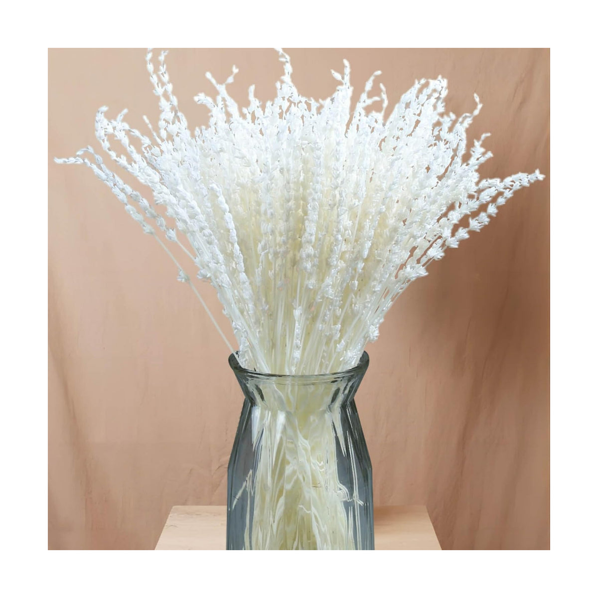 Glicrili Dried Lavender Flowers Real Stems White Bouquet for Vase Decor