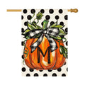AVOIN colorlife Fall Monogram Letter M House Flag 28x40 Inch for Outside