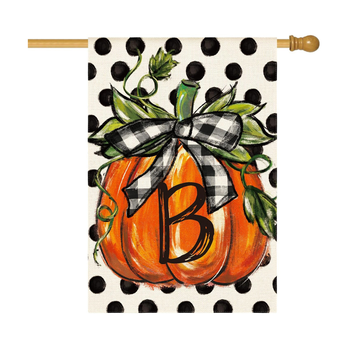 AVOIN colorlife Fall Monogram Letter B House Flag 28x40 Inch for Outside