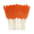 obbsie 50PCS Burnt Orange Faux Pampas Grass Decor, 21.6" Fluffy Vase Filler