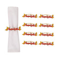 Thanksgiving Napkin Rings Set of 8, Thankful Napkin Rings with Words Metal Napkin Holders Gold Serviette Buckles for Thanksgiving Autumn Party Kitchen Dinner Table Decoration (Thankful)