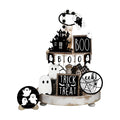 Umigy 15 Pcs Halloween Decor for Home Ghost Tiered Tray Decor Set