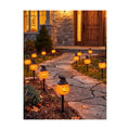 Halloween Pumpkin Pathway Lights, 4PCS Jack-o-Lantern Stakes