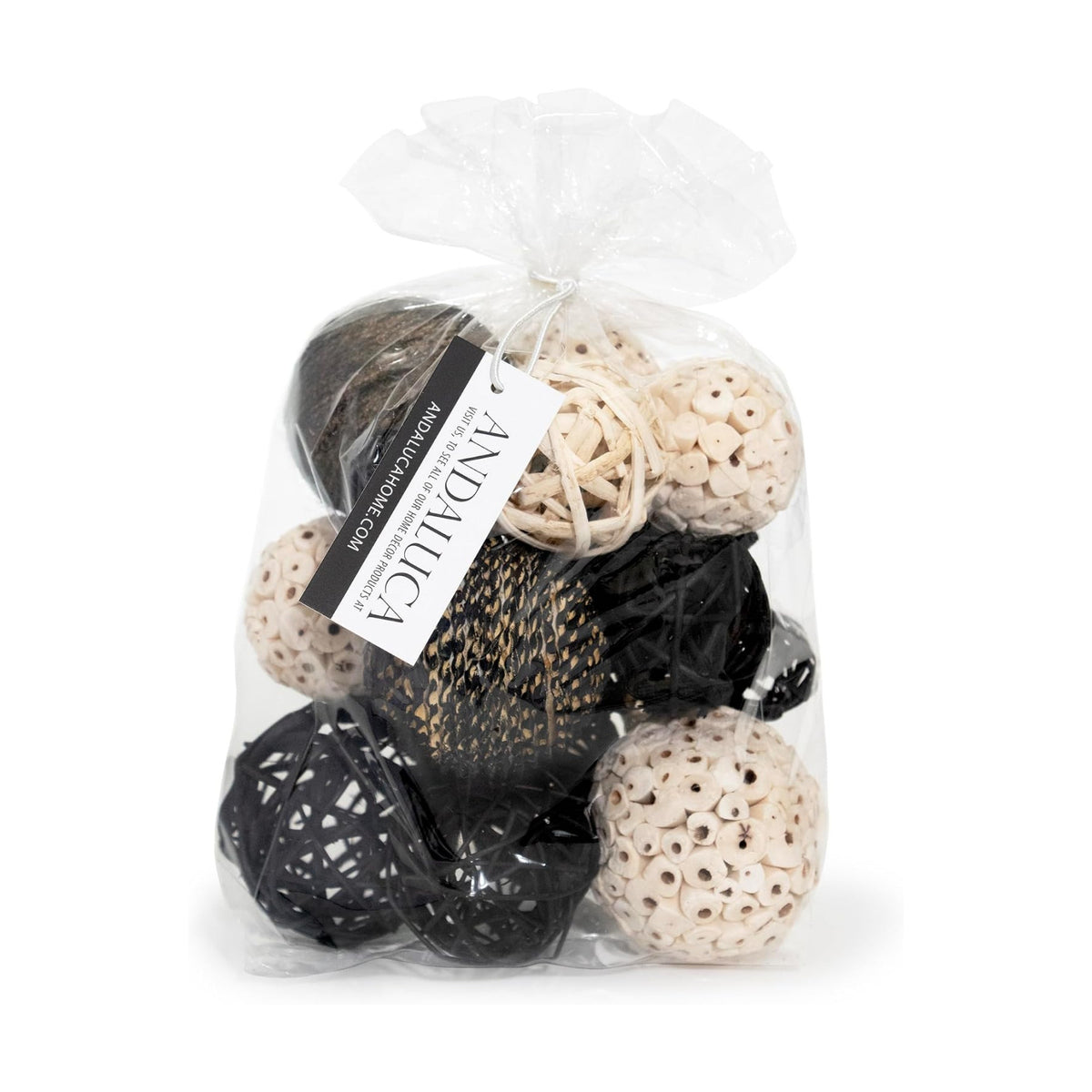 ANDALUCA Decorative Balls Orbs Bag (Black & White)