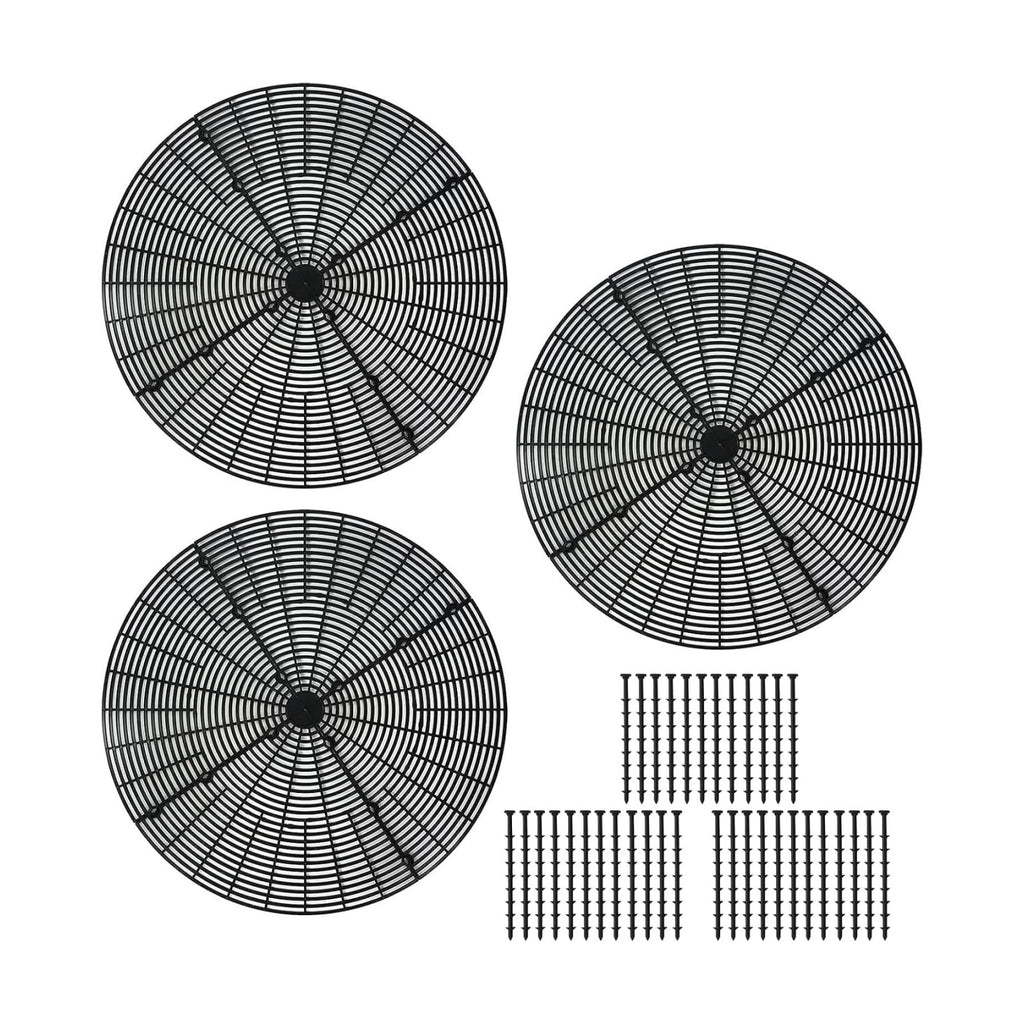 Z metnal Plant Pot Grid 20.8", 3 Pcs Cuttable Grid Flower Pot Cover, Plastic Grid Plant Pot Cover, Black, Flower