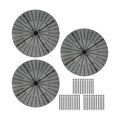 Z metnal Plant Pot Grid 20.8", 3 Pcs Cuttable Grid Flower Pot Cover, Plastic Grid Plant Pot Cover, Black, Flower