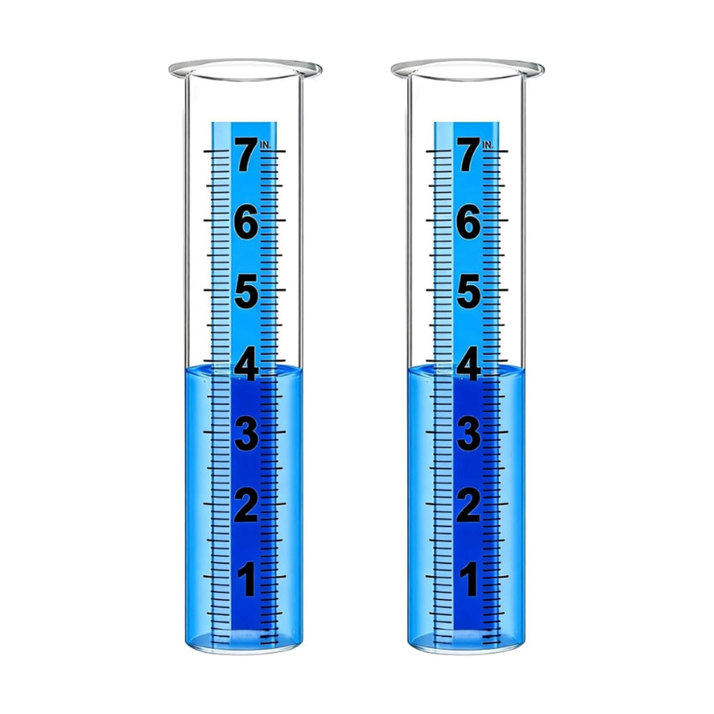 Rain Gauge Replacement Tube, Accurate Rain Gauges Outdoors Best Rated, 7" Capacity Rain Gauge Tube Replacement for Yard & Garden, Water Gauge for Rain (Large Scale Tube)