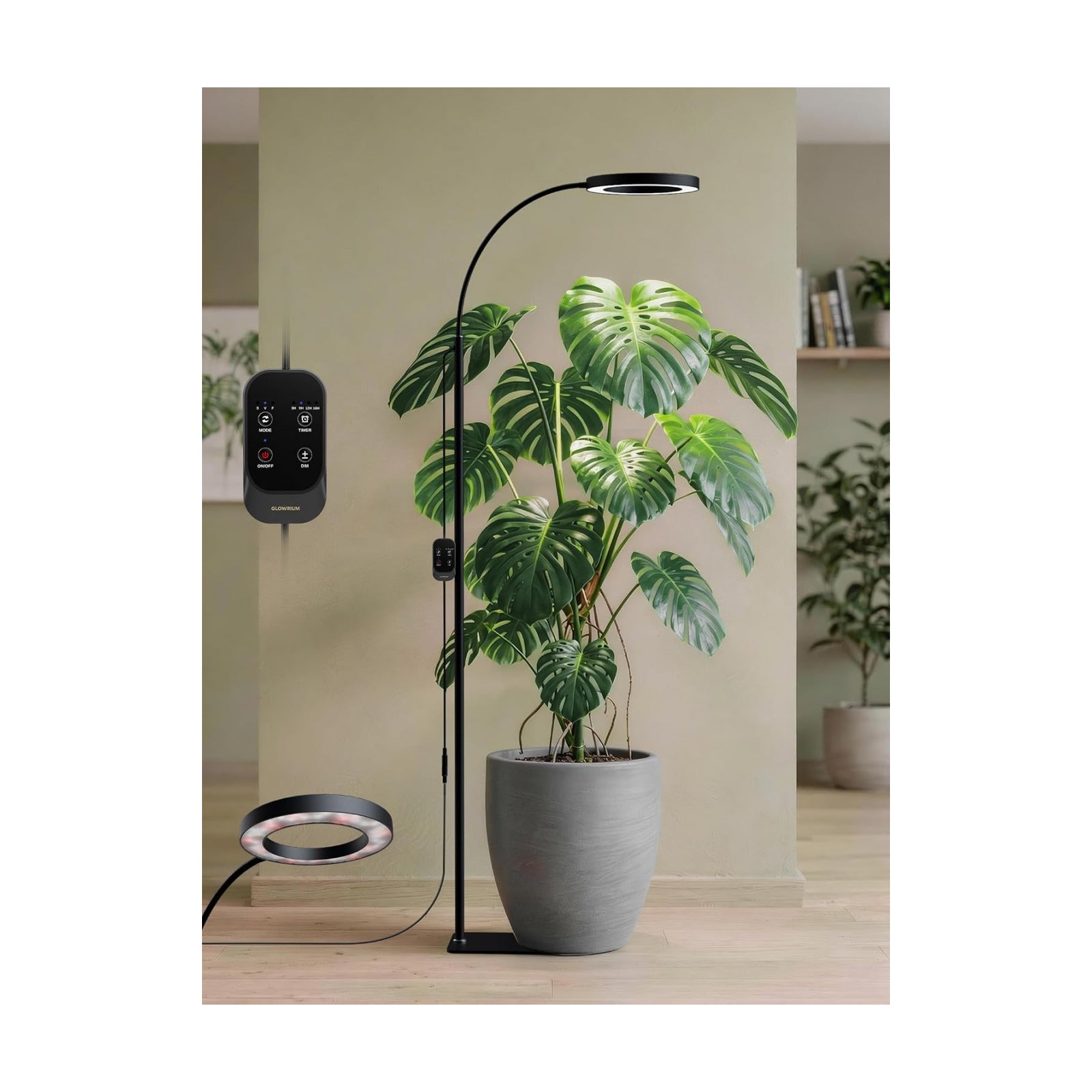 Grow Lights for Indoor Plants,LED Plant Light with Stand for Indoor Growing | 20W Full Spectrum Dimmable, 3 Light