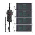 LUXBIRD 4 Pack Seedling Heat Mats with Digital Thermostat Controller, 10" x 20.75" Waterproof for Seed Starting