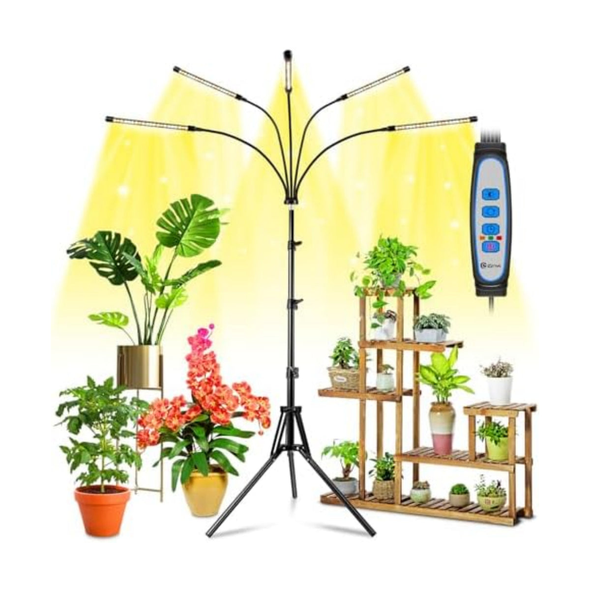Wolezek Grow Lights for Indoor Plants Full Spectrum with Stand