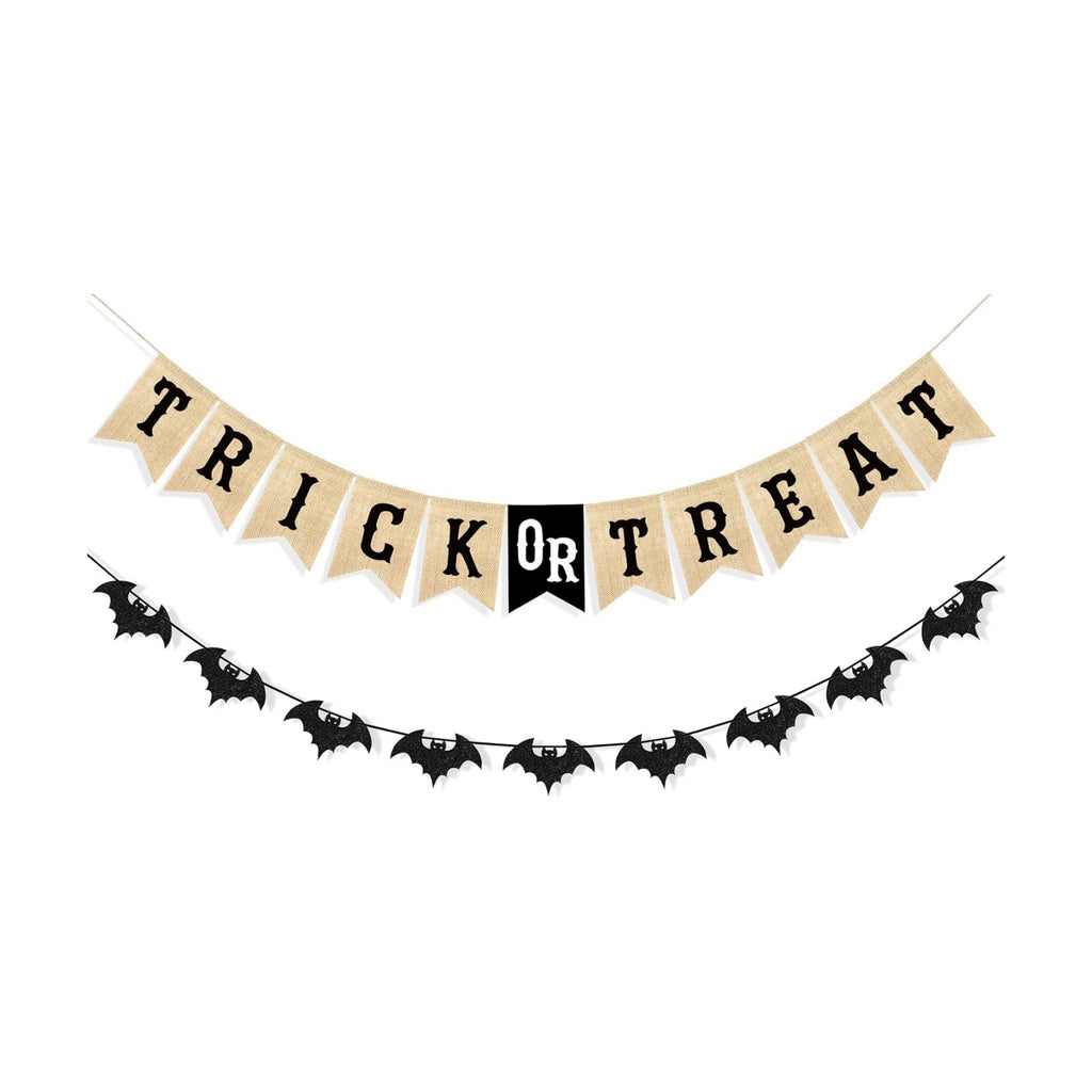 Uniwish Trick or Treat Banner Garland Halloween Decorations for Mantel