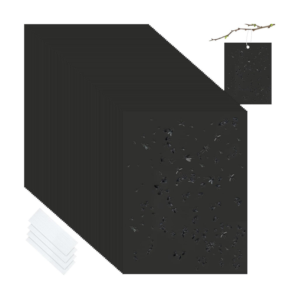 Qualirey 50 Pcs Sky Blue Sticky Traps 6x8in for Gnats Indoor | Dual-sided for Fungus Gnats Fruit Flies Whiteflies