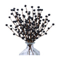 12 Pack14 Black Holly Berry Stems Halloween Ornaments Artificial Berry Stems Fake Holly Berry Picks for Christmas Tree Halloween Vase DIY Wreath Crafts Home Decor