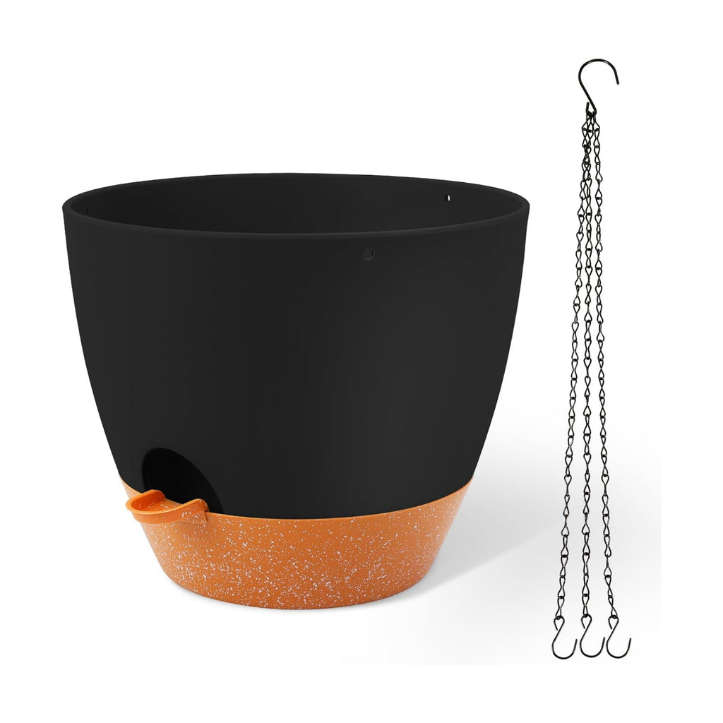 Large Hanging Planter, 12 inch Hanging planters for Indoor. Outdoor Plants, Self Watering Plant Pot, Plant Hanger