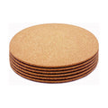 Cork Plant Coasters, Double Layers Cork Plant Mats, 4 Inch, 6 Pcs