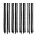 Besitu 16 inches Ground Rebar Stakes (16 pcs) Heavy Duty Metal Spikes for Concrete Timber Garden Plant, Long Straight Steel Stakes for Tent, 3/8" Thickness Ground Anchors with Chisel Point End, Black