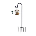 Shepherd Hooks for Outdoor, 1 Pack 46 Inch Bird Feeder Pole with 5 Prongs Base for Hanging Lantern, Hummingbird Feeder, Lightweight Plant, Shepherds Hook for Bird Feeders for Outside