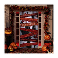 Large Halloween Zombie Door Cover, 35X73 Inch Bloody Handprint Halloween Front Door Cover Decoration Shadowy Figure Poster Scary Haunted House Party Supplies for Porch Indoor Office Window