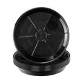 6 Pack Plant Saucer Drip Tray 9 10 inch, Plant Dishes Saucer, Heavy Sturdy Plastic Planter Flower Pot Saucers for Indoor Outdoor Garden, Plant Water Drip Trays for pots (10", Black)
