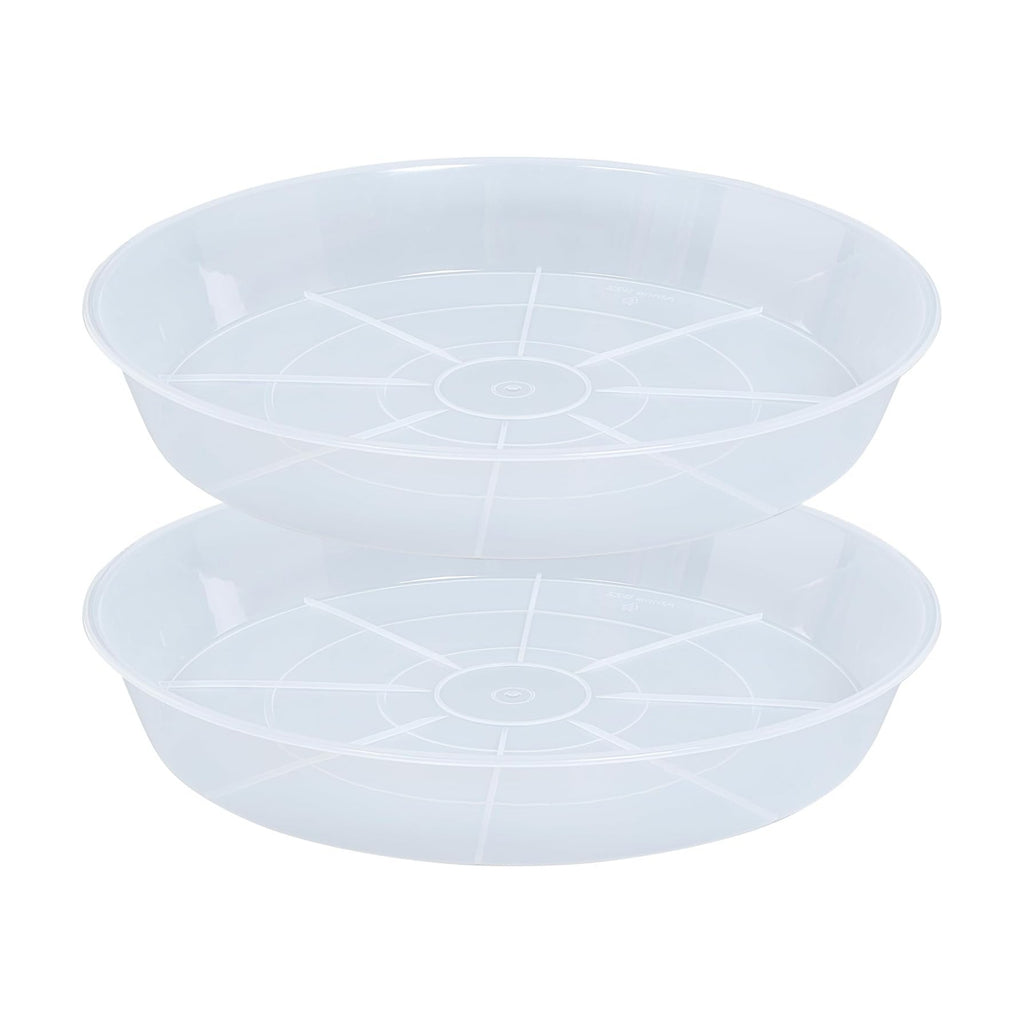 2 Pack Plant Saucer Drip Tray 17 inch, Large Heavy Sturdy Plastic Planter Flower Pot Saucers for Indoor Outdoor Garden