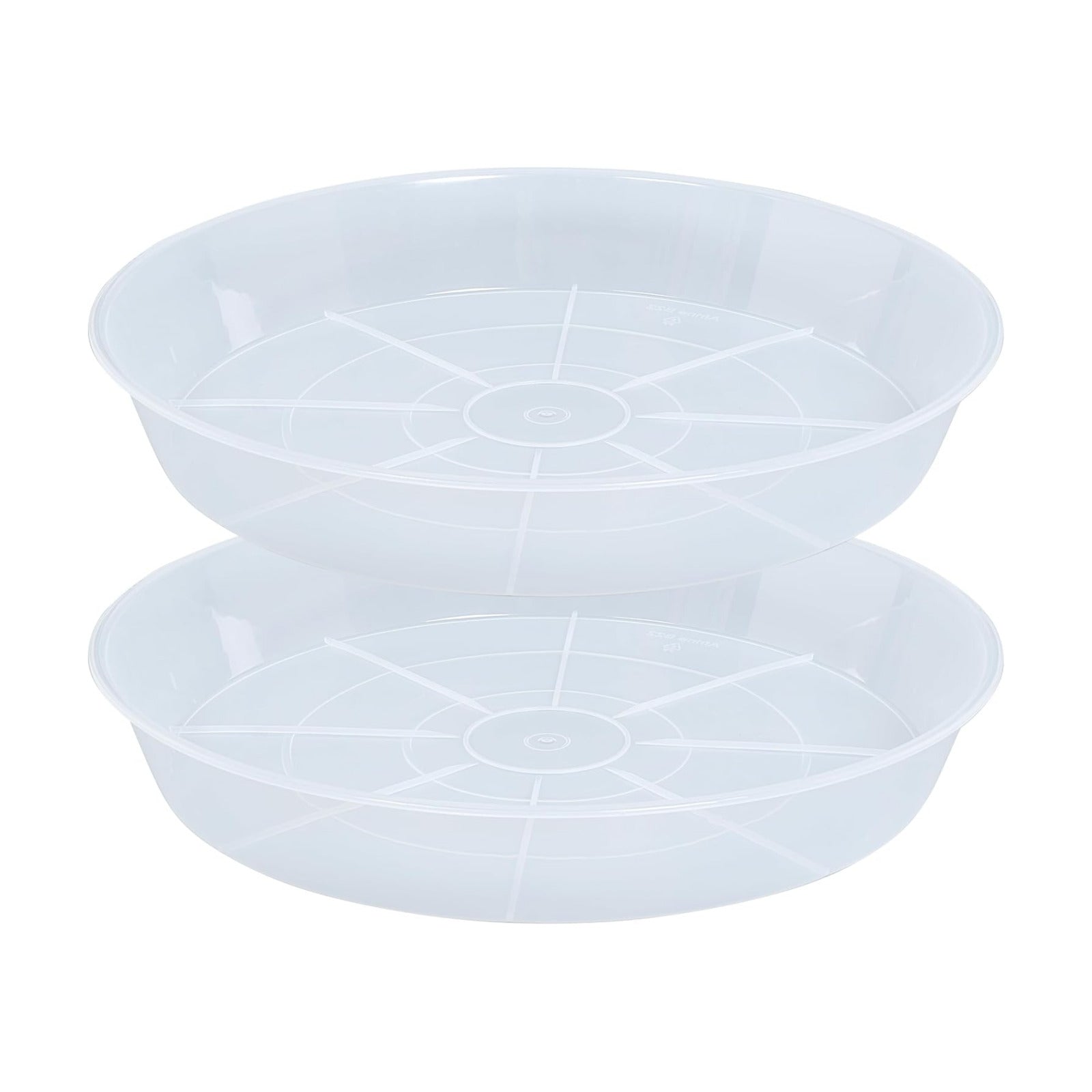 2 Pack Plant Saucer Drip Tray 17 inch, Large Heavy Sturdy Plastic Planter Flower Pot Saucers for Indoor Outdoor Garden