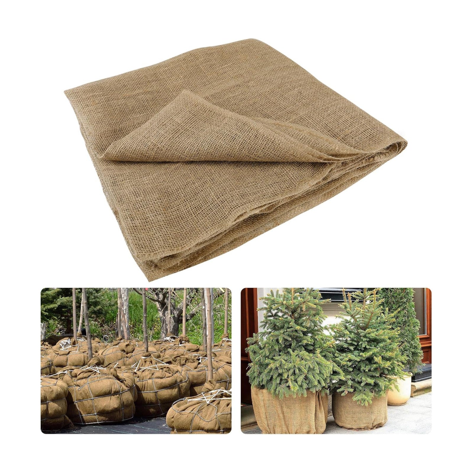 ANPHSIN 15ftx40in Natural Burlap Plant Covers Freeze Protection | Winter Frost Blankets Cloth Fabric Roll for Outdoor
